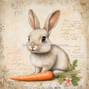 Easter Rabbit Sign, DCO-13261, Sign For Wreath, 10x10